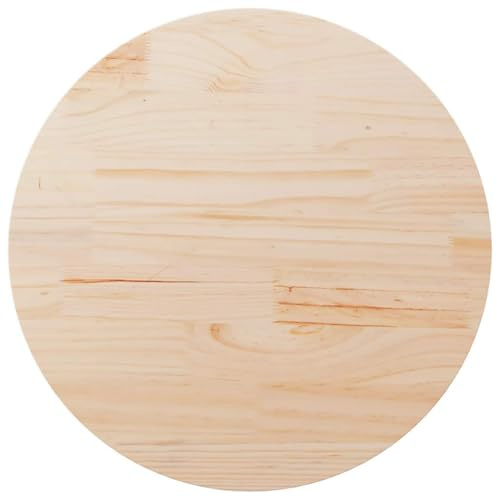 vidaXL Tischplatte Rund Ø90x3 cm Massivholz Kiefer
