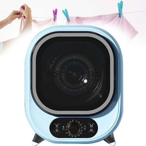 Mini Sèche-linge Ventilé Sur Pied Sèche-linge Compact Autoportant À Condensation Baril Intérieur À Double Couche, Commandes À Bouton Capacité De Charge De 0,8 Kg (Color : Blue-A)