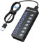 Likorlove USB Hub 3.0 mit 7 Ports und 100 cm Kabel – USB Verteiler mit Einzelschalter, Plug & Play, kompatibel mit PC, MacBook, Laptop, PS4