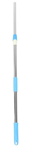 HONMEET Blue Stainless Steel Mop Handle Replacement, 360° Rotating Telescopic Broom Pole with Anti-Explosion Rod, Adjustable Floor Mop Stick for Home Cleaning
