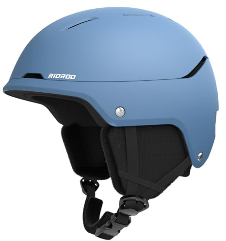 RIOROO Skidhjälm, Herr Dam Ungdom, Justerbar Vent Snowboardhjälm Kompatibel med Skidglasögon Finns För Snösporter Snowboard Snowmobile Vindtät Skidåkning.
