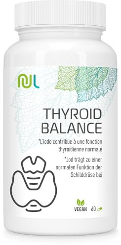 Thyroid Balance - 60 Gélules Végétales - Complément Thyroïde - Soutien Thyroïdien et Équilibre Hormonal - Enrichi en Iode, Sélénium, Zinc - Fabriqué en France - Sans Gluten ni Lactose - Nutri Life