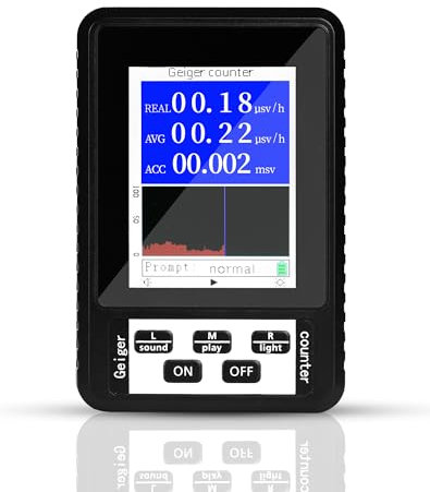 LAOYE Geigerzähler Radioaktivität Dosimeter zur Messung Beta Gamma Röntgen-Tester Nuclear Radiation Detector Nuklear Strahlungsdetektor - Ultraleicht & Tragbar