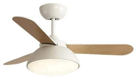 Ventilatore da soffitto con luce Ventilatore da soffitto Luce LED Ventilatore da soffitto Luce con pale in legno Ventilatore con telecomando 3 colori Dimmer 5 velocità del vento Ventilatore da soffi