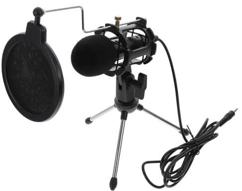VILLCASE 1 Set Microfono Condensatore per Laptop Microfono Gaming e Podcast Registrazione e Rumore Facile Installazione per Streaming e Intrattenimento Domestico