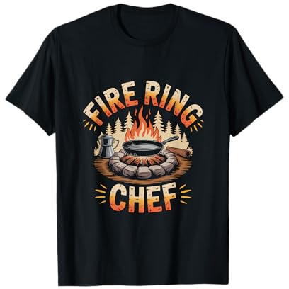 Coals Briquette Humor cast Iron Camp Cooking T-Shirt