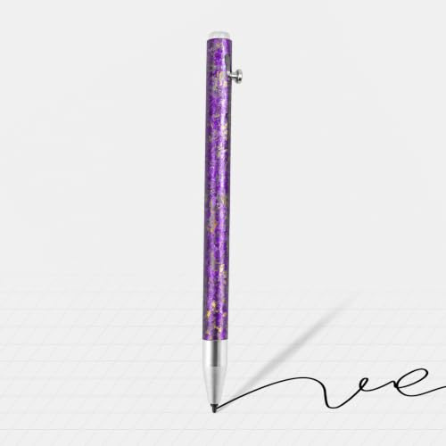 Titanium Magnetic EMR Stylus for E-Ink Devices, Retractable Magnetic Digital Pen with Precision Fine Tip, Lightweight Writing Pen Compatible with reMarkable 2, Kindle Scribe, BOOX, Supernote, Purple