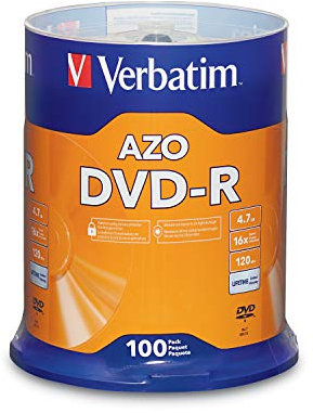 Verbatim 97460 Blank DVD + RW Blank Discs 4.7 GB – DVD – Blue, Orange,)