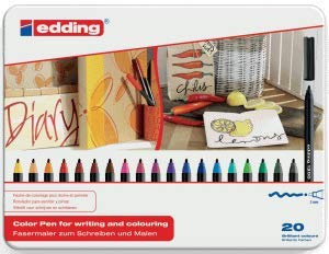 edding Fasermaler 1300 Color Pen ca. 2mm VE=20 Farben