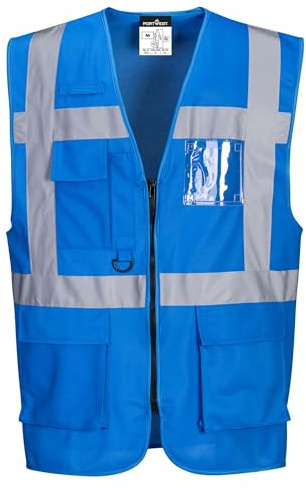 Portwest F476 Iona Verkställande Väst, Regelbunden, Storlek L, Royalblå