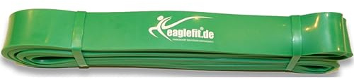 eaglefit - Premium Fitnessband für Klimmzug-Hilfe & Krafttraining aus 100% Naturlatex (Gummi) - 2 Meter langes Trainingsband ideal als Klimmzugband in 2 Farben