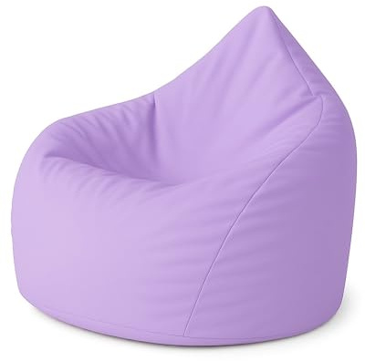 PATCH HOME XXXL, poltrona sacco a forma di goccia, lilla, per interni ed esterni, con imbottitura in polistirolo, già riempita, per bambini e adulti, 30 colori e 3 dimensioni
