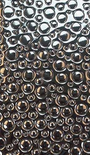 Wachsverzierfolien Bubble Anzahl 1 Stück, Farbe silber glänzend