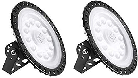 Bellanny 2 PacK 50W Hallenstrahler Hallenleuchte, 6500K 5000LM UFO Industrielampe Werkstattlampe, LED Werkstatt Deckenleuchte Strahler Innen, LED High Bay Licht Scheinwerfer für Fabriken Läger Garage