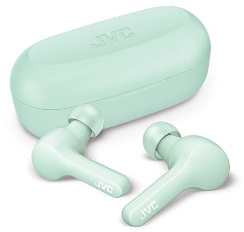 JVC HA-A7T Gumy True Wireless Bluetooth earphones, up to 15 hours battery life, IPX4 water resistance in mint green