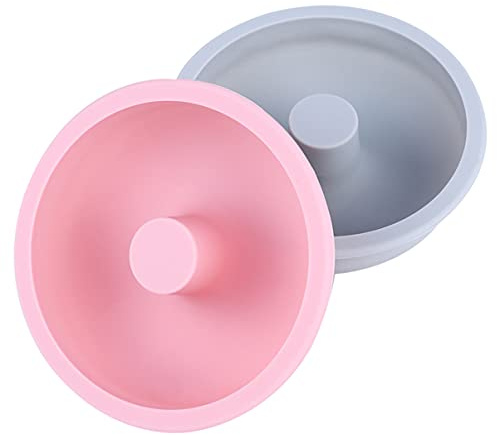 YARNOW 2Pcs Silicone Donut Pans for Baking Non Stick Food Grade Silicone Donuts Mould Reusable Baking Cups DIY Bagel Pan