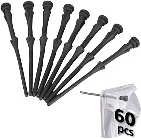 Akasa 60 Gummi Gehäuselüfterhalterungen, Anti Vibration Gummi Befestigung für Gehäuse Lüfter, PC Schrauben Silikon Gummistifte, 60 Stück, 73mm, Schwarz, AK-MX003-BKT60
