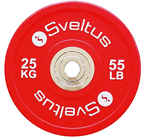 olympische Wettkampf-Hantelscheibe 25 kg Stahl rot