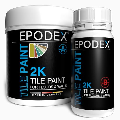 EPODEX 2K Peinture carrelage - Gris platine - Pastel