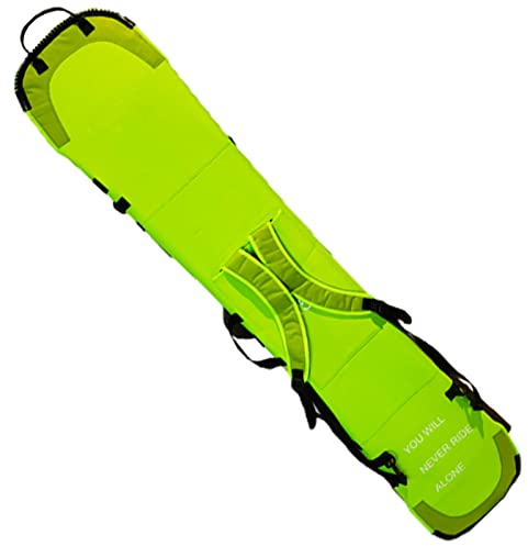 WEALTHY73 Tragbare Snowboardtasche Singleboard-Schutzhülle Multifunktions-Aufbewahrungstasche Snowboardtasche Skiausrüstung Verschleißfester Gummi,Green,150CM