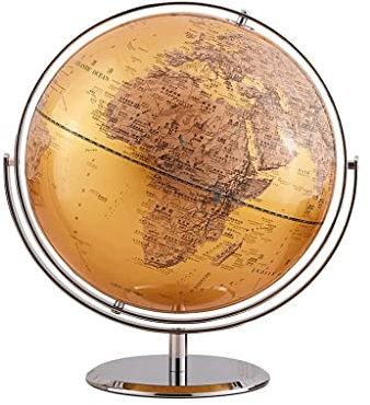 Der praktischste Globus 12-Zoll-Desktop-Weltkugel mit 720 ° Drehung, goldenen Ozeanen und Ständer. Leicht lesbarer traditioneller Globus für Zuhause und Büro Inspirierende Puzzle-Geschenke
