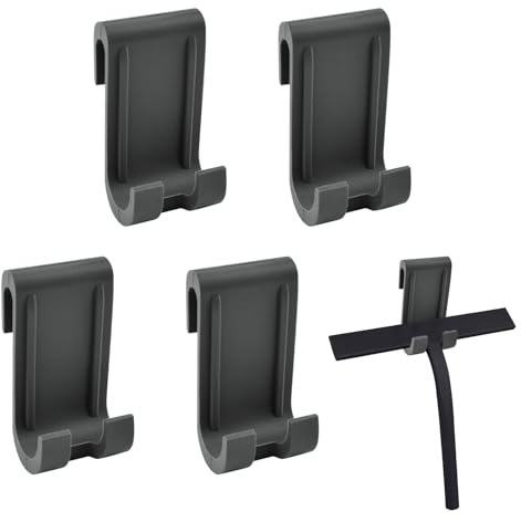 UFURMATE Dusch-Caddy Haken, 4 Stück, Silikon, Rasierer-Haken, Duschtürhaken, freies Loch, Handtuchhalter, rahmenlos, Glastür, Doppelhandtuchhaken