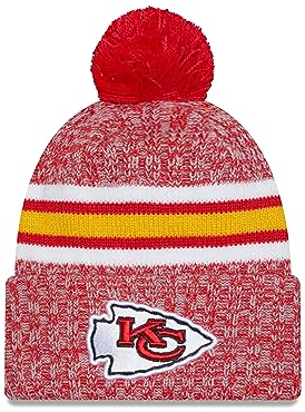 New Era Kansas City Chiefs NFL 2023 Sideline Sport Knit OTC Red Yellow Beanie - One-Size