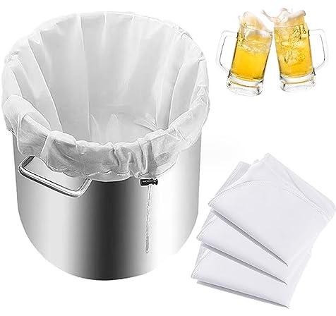 Jelly Bag, Weinherstellung, Brauenbeutel 4PCS Sorge 22x26 Zoll Fine Mesh 250 Mikrometer Kässe Käse Tücher für Obstpresse Weißweinzubehör