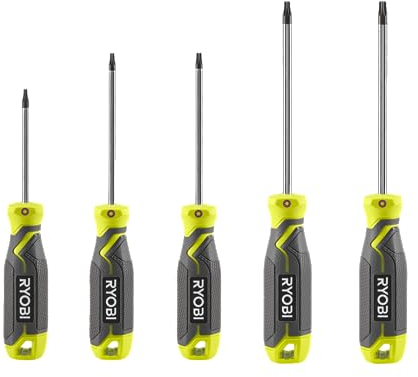 Ryobi RHSDST5 Magnetic Torx Screwdriver Set (5 Pieces)