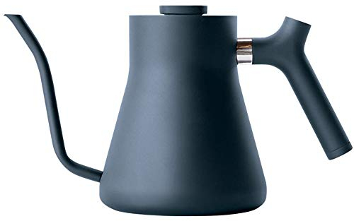 OQHAIR Hervidor de café 4 tazas 200 ml Moka Estufa Cafetera Cafetera de acero inoxidable Cafetera exprés Cafetera Moka Pot Hervidores para estufa (Color: Plata, Tamaño: 200 ml) (Azul 13x1