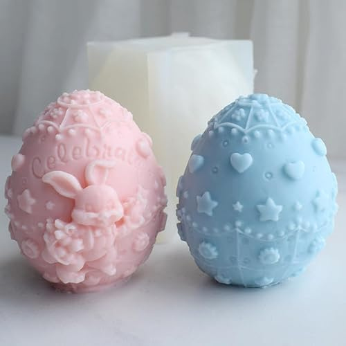 Moule en silicone pour bougies d'oeufs et de Pâques 3D pour la fabrication de chocolat, cadeaux de Pâques