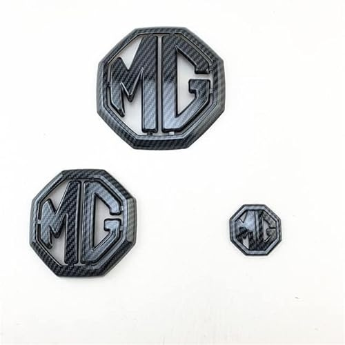 JLVVW Car Emblem Sticker, Body Emblem Badge Decal, Car Tuning Logo Sticker, For MG 6 MG ZS,carbon fiber