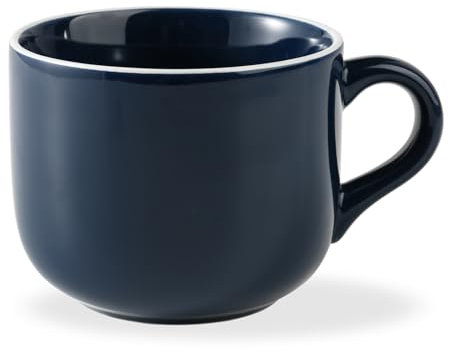 ARRADENS Soup Mugs with Handles Microwave Safe, 21 OZ Jumbo Ceramic Soup Mug, Soup Cups for Coffee, Tea, Soup, Cereal, Salad, Dishwasher & Oven Proof Soup Bowls with Handle, Dark Blue