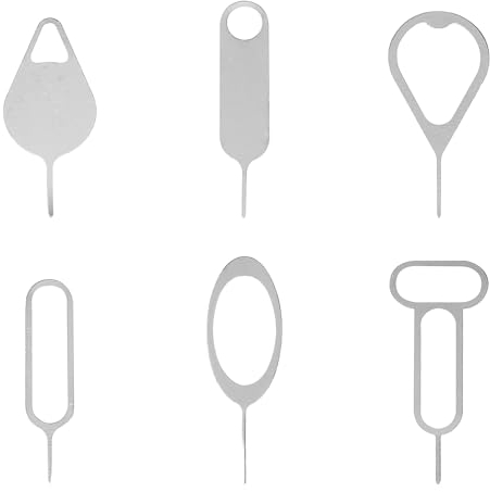 Tabanzhe 6pcs SIM Card Removal Opening Tool - Phone Accessories Universal in All Cell Phone Models Sturdy and Durable Card Tray Needle Opener for Smartphone