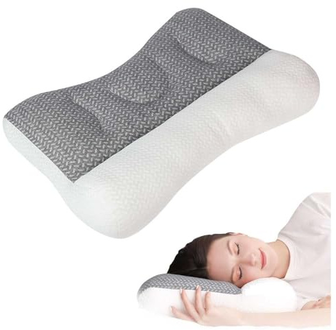HINNVCL Pro Ease Oreiller orthopédique pour apnée du sommeil, oreiller ergonomique pour le cou et les épaules, oreiller pour dormeurs sur le côté, le dos, le ventre