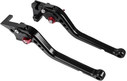 HATSVTGR para Kawasaki Z750 Z 750 2007-2012 Z800 2013-2016 Motocicleta Corta/Larga Ajustable Freno Embrague Manetas Manijas Palanca Accesorios(Largo Negro)