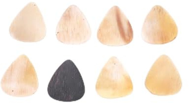 Ensemble D'accessoires de Guitare – 8 Plectres pour Guitare électrique Acoustique, ukulélé, Mandoline, Banjo, Ton Clair, Léger et Compact, Corne de Buffle Fabriquée à la Main,