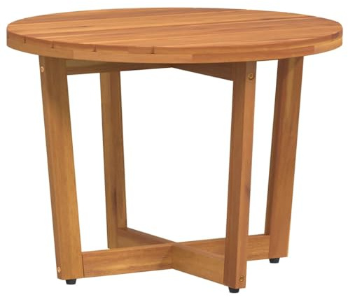 vidaXL Garten-Beistelltisch Rund Ø55x40 cm Massivholz Akazie