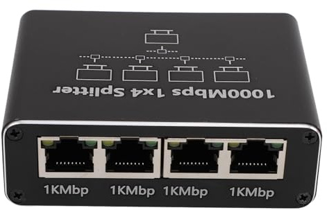 Haofy Interruttore di Rete Gigabit Splitter LAN per Cat 6 7 8 Cavo, Plug -and -Play Ethernet Adapter per la Televisione e Impostare le Scatole Superiori