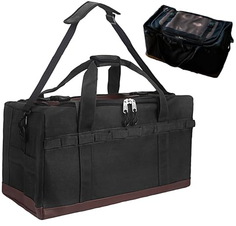 Generisch Camping Bags for Organizing - Camp Kitchen Organiser Large Capacity Heavy-Duty Duffel Bag Case for Adventure Outdoor Vehicle Waterproof Camping Tote Organiser Camp Storage Bag, black, see