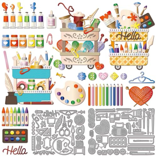 GLOBLELAND Painting Tool Cutting Dies Sewing Tool Metal Die Cuts Office Tools Cutting Embossing Templates for Scrapbooking Crafts Paper Cards Making