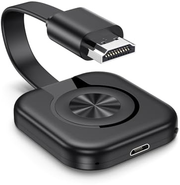 Wireless HDMI Adapter, 2.4/5 GHz Wireless HDMI Dongle für TV Stick/Beamer/Monitor, 1080P Full HD Miracast Dongle Wi-Fi Display Adapter Kompatibel mit iPhone/iPad/PC/Android/Windows/Monitor/Projektor