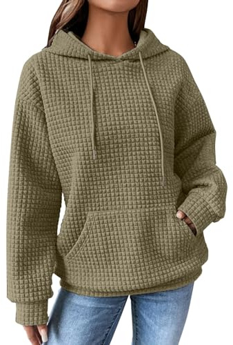 Dam överdimensionerade huvtröjor sweatshirt med fickor damer tröjor tröjor träningskläder långärmade toppar för kvinnor tröja tröjor toppar damer huvtröjor tröjor jumper pullover, Mörkgrått, S
