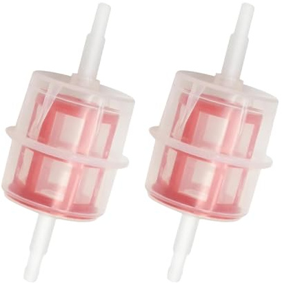 2Pcs Universal Diesel Inline Fuel Filter, Car Part Large Inline Fuel Filters for 6mm & 8mm Pipes for Heavy Goods Vehicles, Forklifts, Garden Equipment and More