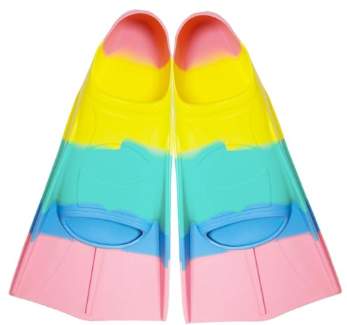 BOYIFEIJIE Schwimmflossen, Kurze Flossen Kinder, 100% Silikon Schnorchelflossen, Trainingsflossen für Erwachsene, Kurzflossen für Unisex Flossen, Tauchen für Anfänger, Weiche und Bequeme