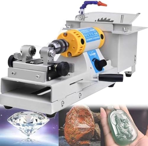 Multifunction Bench Lathe for Jewelry Making and Rock Polishing, 750W Power with Adjustable Speed for Precision Drilling and Polishing Tasks