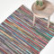 Homescapes Chindi-Teppich, handgewebt aus 100% recycelter Baumwolle, 150 x 240 cm, Flickenteppich mit bunten Streifen