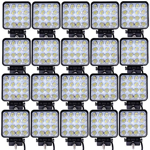 Greenmigo 20x 48W LED Scheinwerfer Offroad Lampe Flood Arbeitsscheinwerfer 12V 24V Zusatzscheinwerfer Rückfahrscheinwerfer für Traktor Bagger SUV Wasserdicht IP67 | Arbeitsscheinwerfer, 12V 24V, Zusatzscheinwerfer Rückfahrscheinwerfer, Für Traktor Bagger SUV, Wasserdicht IP67