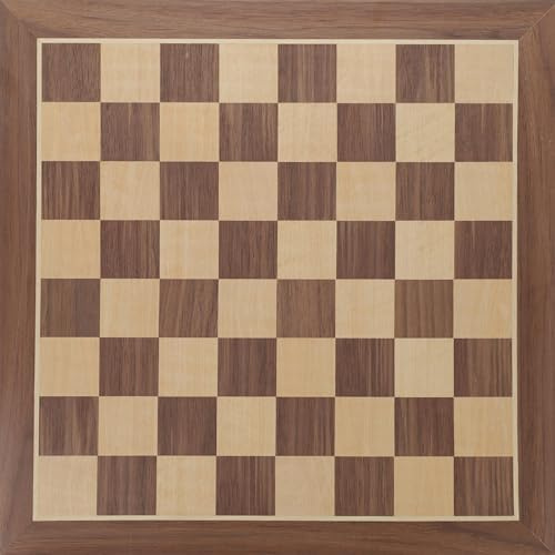 WE Games Classic Walnut Wooden Chess Board Only 11.875 inches, Large Chess Board for Adults, Wood Veneer Chessboard, 1.25 inch Squares