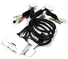BeMatik - Compact USB DVI KVM Switch Audio 1KVM a 2CPU